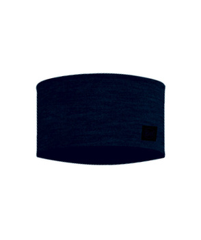 BUFF OPASKA MERINO WIDE HEADBAND SOLID NIGHT BLUE