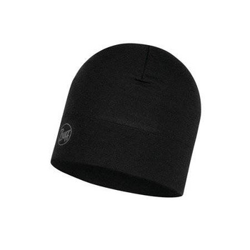 BUFF MERINO MIDWEIGHT BEANIE SOLID BLACK