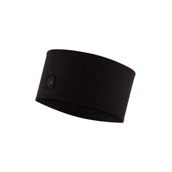 BUFF OPASKA MERINO WIDE HEADBAND SOLID BLACK
