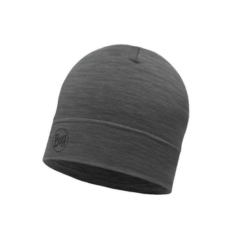 BUFF MERINO LIGHTWEIGHT BEANIE SOLID GREY