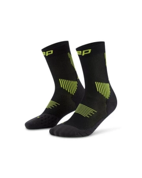 CEP CORE RUN MID CUT SOCKS MĘSKIE BLACK/LIME