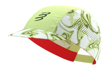 COMPRESSPORT PRO RACING CAP GREEN CAMO/FLUO RED