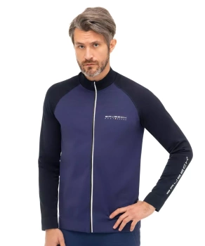 BRUBECK BLUZA ATHLETIC MĘSKA LS14080  CIEMNO NIEBIESKA