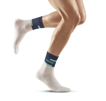 CEP RUN SOCKS 4.0 MID CUT MĘSKIE BLUE/OFFWHITE
