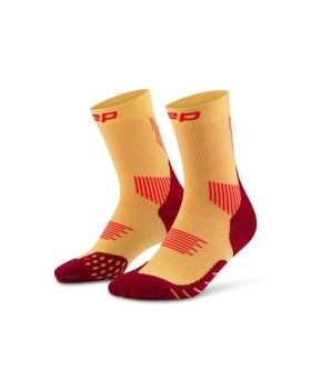 CEP CORE RUN MID CUT SOCKS DAMSKIE MARIGOLD/BURGUNDY