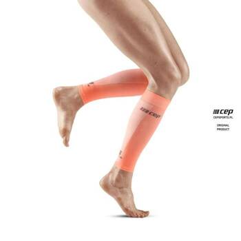 CEP ULTRALIGHT COMPRESSION CALF SLEEVES V3 DAMSKIE CORAL/CREAM