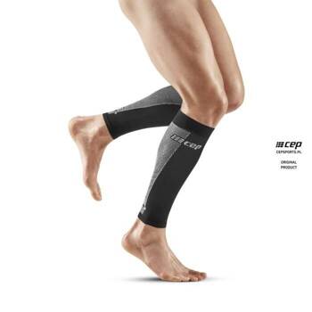 CEP ULTRALIGHT COMPRESSION CALF SLEEVES V3 MĘSKIE BLACK/GREY