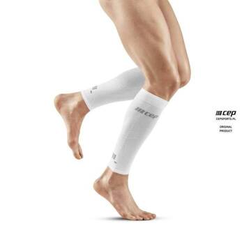 CEP ULTRALIGHT COMPRESSION CALF SLEEVES V3 MĘSKIE WHITE