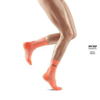 CEP ULTRALIGHT SOCKS V3 MID CUT DAMSKIE CORAL/CREAM