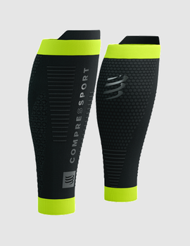 COMPRESSPORT OPASKI NA ŁYDKI R2 3.0 BLACK/FLUO YELLOW